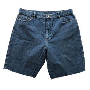 Ralph Lauren Lauren Jeans Co Women Cut-Off Jean Shorts Size 14 Blue Denim Casual